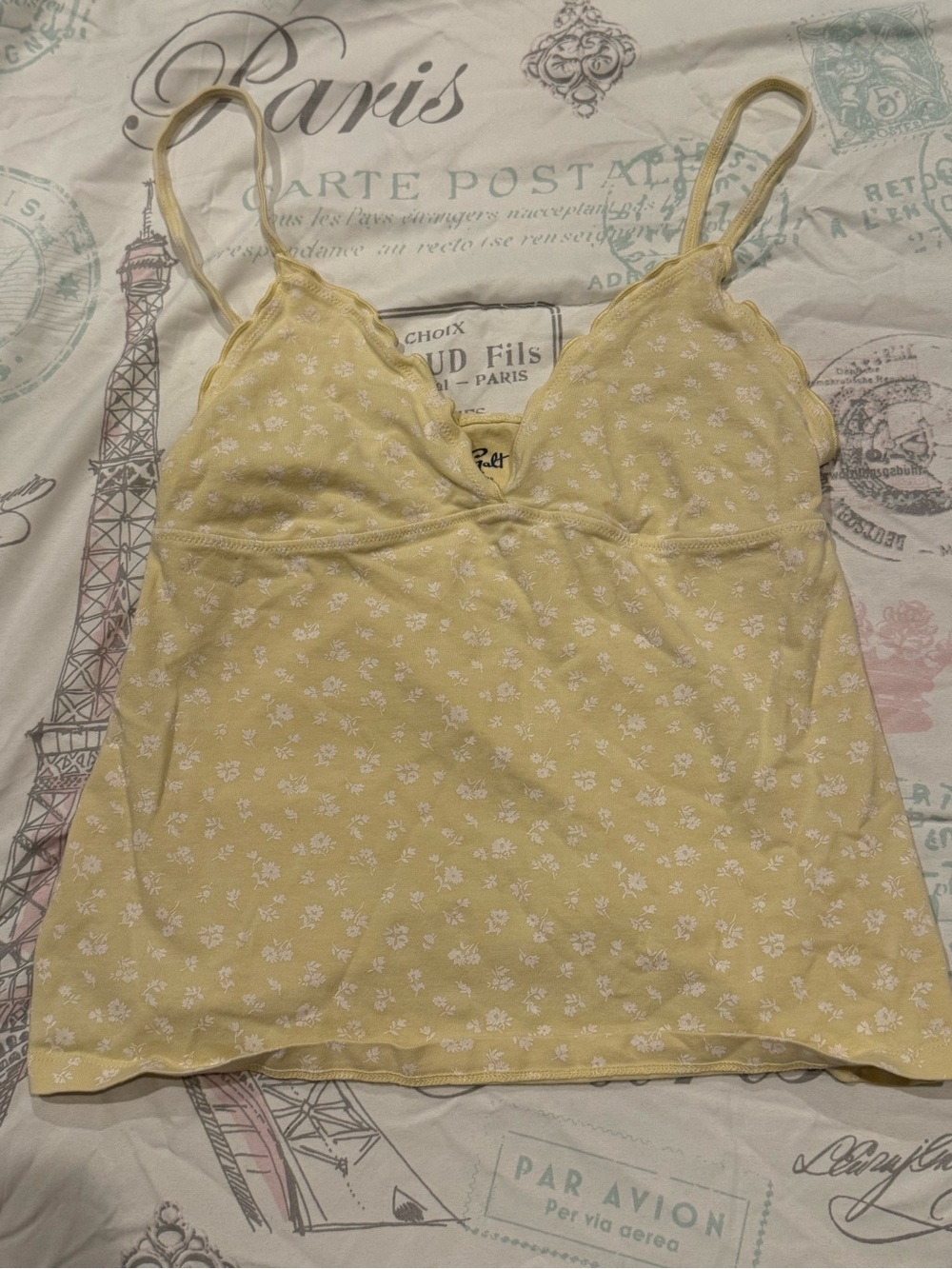 YELLOW TIFFANY FLORAL TANK TOP